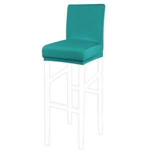 Stretch Bar Stool Cover for Bar Height Side Chair Slipcovers 1pc Turquoise